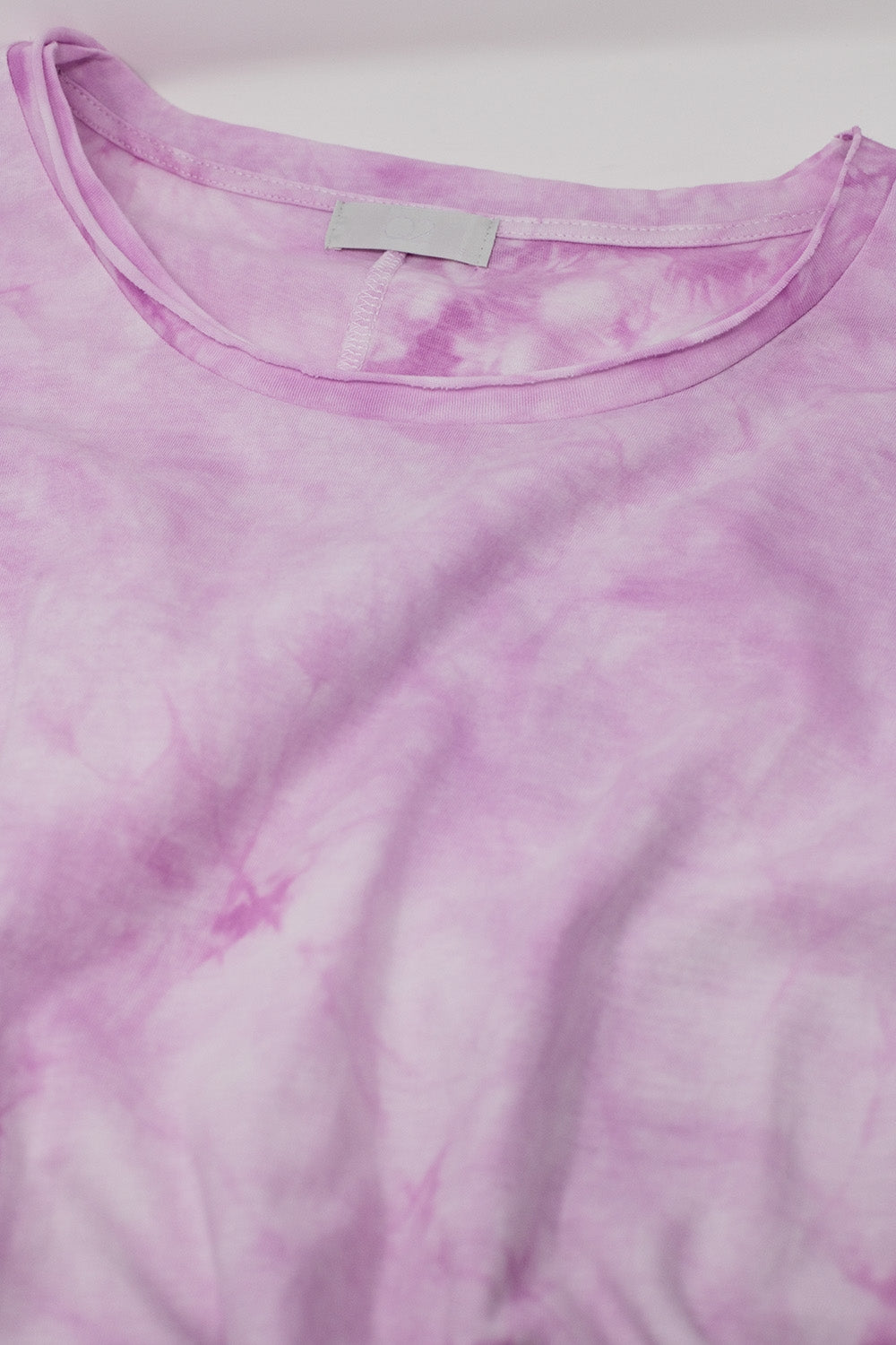Vestido Midi Camisa Teñido Anudado en Rosa