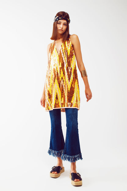 Vestido mini de fiesta con lentejuelas