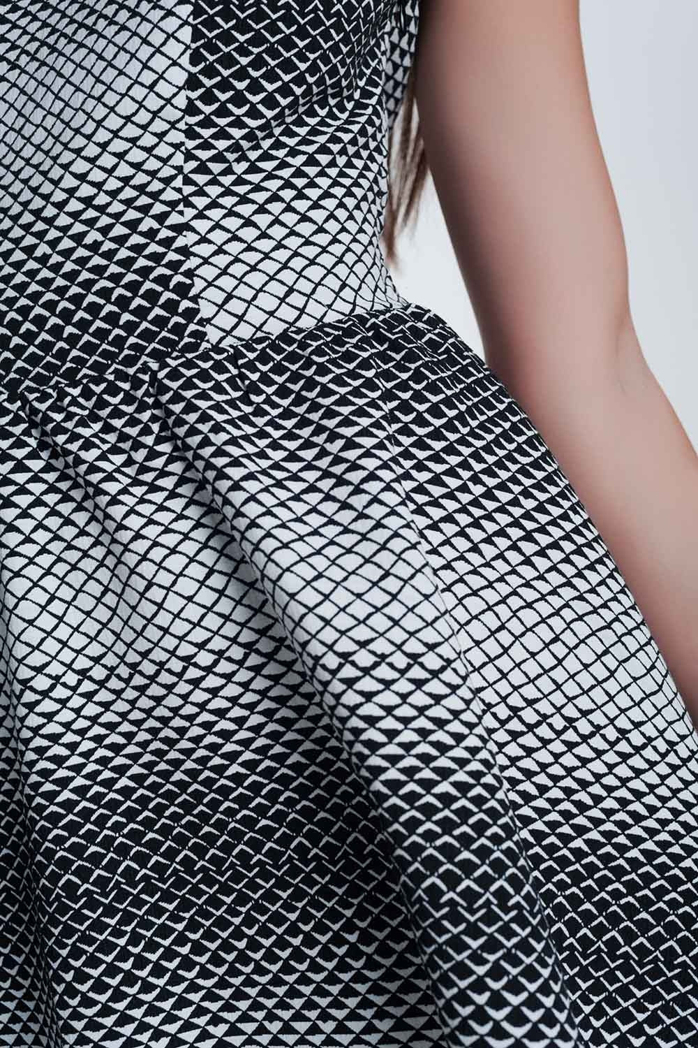 Vestido skater de tirantes negro